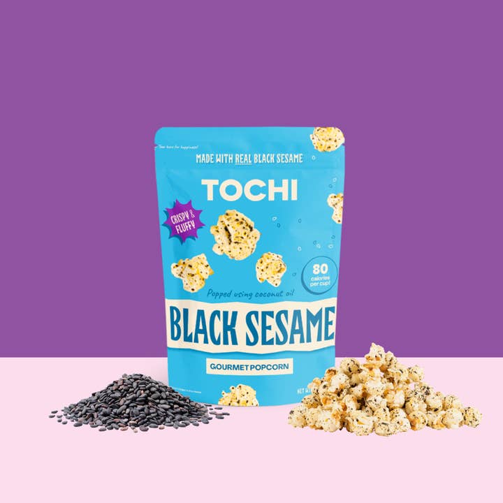 Black Sesame Popcorn for wholesale by Tochi Snacks