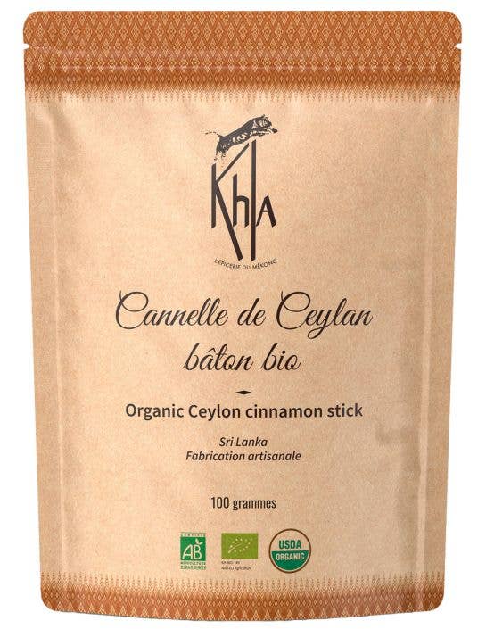 Khla - L'épicerie du Mékong - Wholesale Dried Spice - Ceylon Cinnamon - Organic - in stick - 100g0