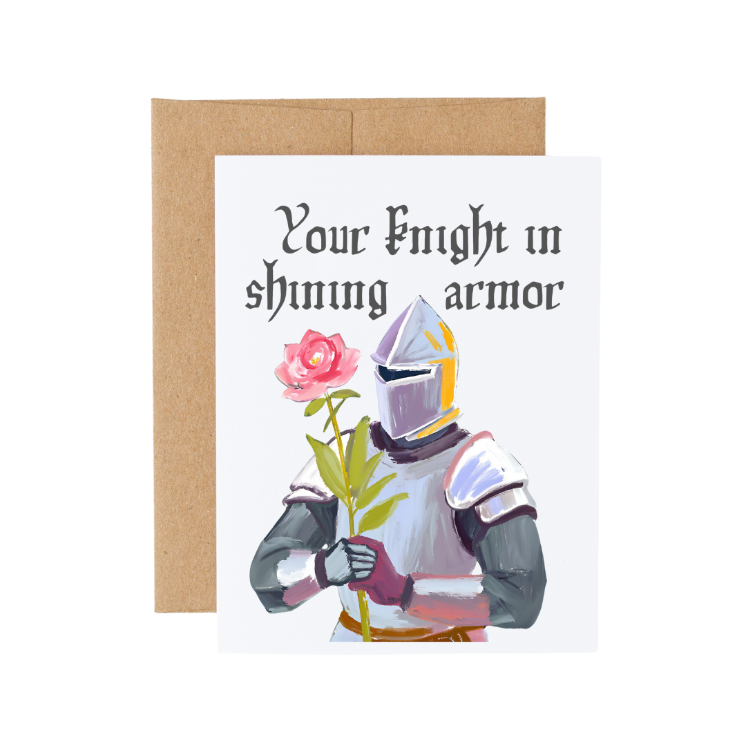 Cryptic Paper Co. - Wholesale Love Card - Knight in Shining Armor Love Card  1