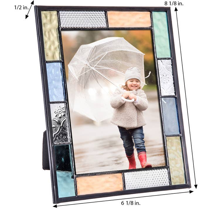 J Devlin Glass Art & Bert Anderson Collection - Wholesale Picture Frame - Colorful Stained Glass Picture Frame 5x7 4x6 Pic 412 Series