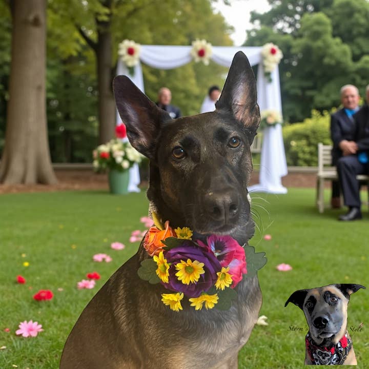 Dog Flower Corsages - each one is unique for wholesale by Storms Style