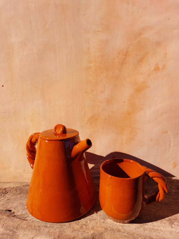 Cafetières et théières. Naturel #1 pour la vente par Cerámica Roca Caus