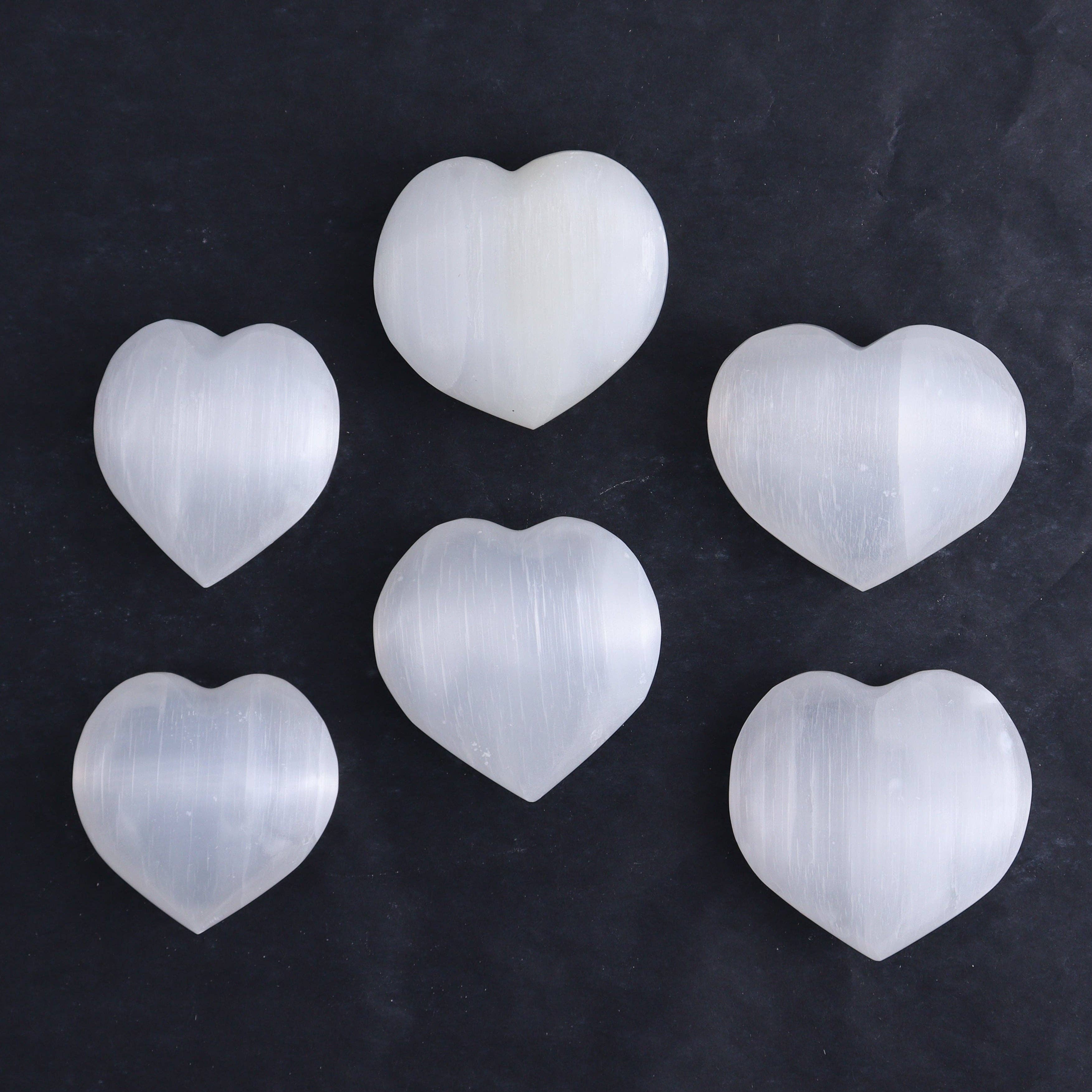 Mi Esperanza Minerals - Wholesale Spiritual Stone/Crystal - One Selenite (Satin Spar) Heart Puff2