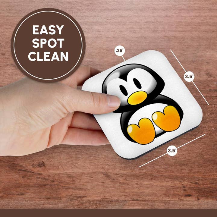 3dRose - Wholesale Coasters - 3dRose, Adorable Baby Penquin, Coaster13