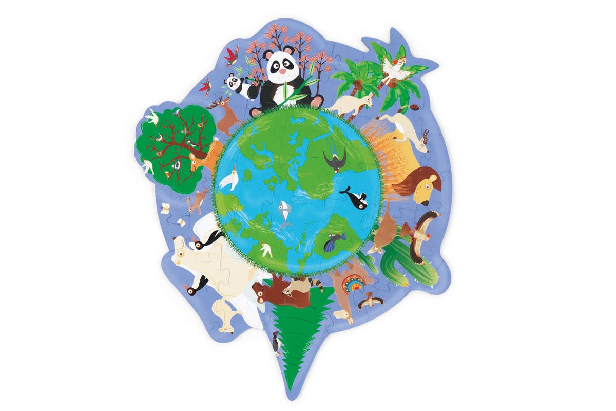 DAM - Wholesale Puzzle - Kids - Scratch - Compact Contour Puzzle WORLD 45 pcs1