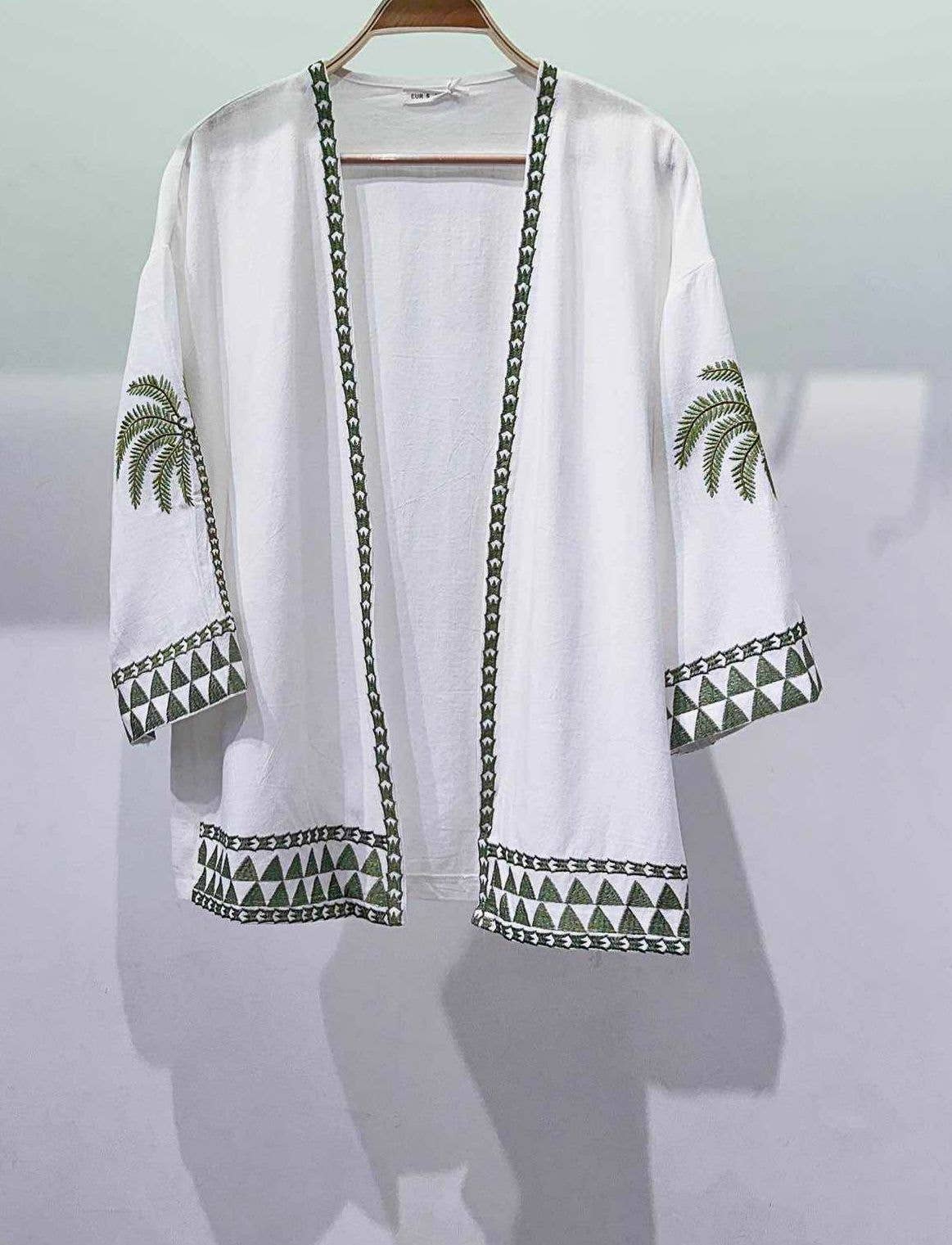 SWEET MAGIC MODA Y COMPLEMENTOS - Vendita all'ingrosso Kimono - Donna - Kimono in cotone ricamato a maniche lunghe0