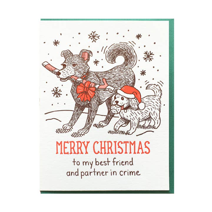 Tarjeta de Navidad Perros para venta al por mayor de Noteworthy Paper & Press