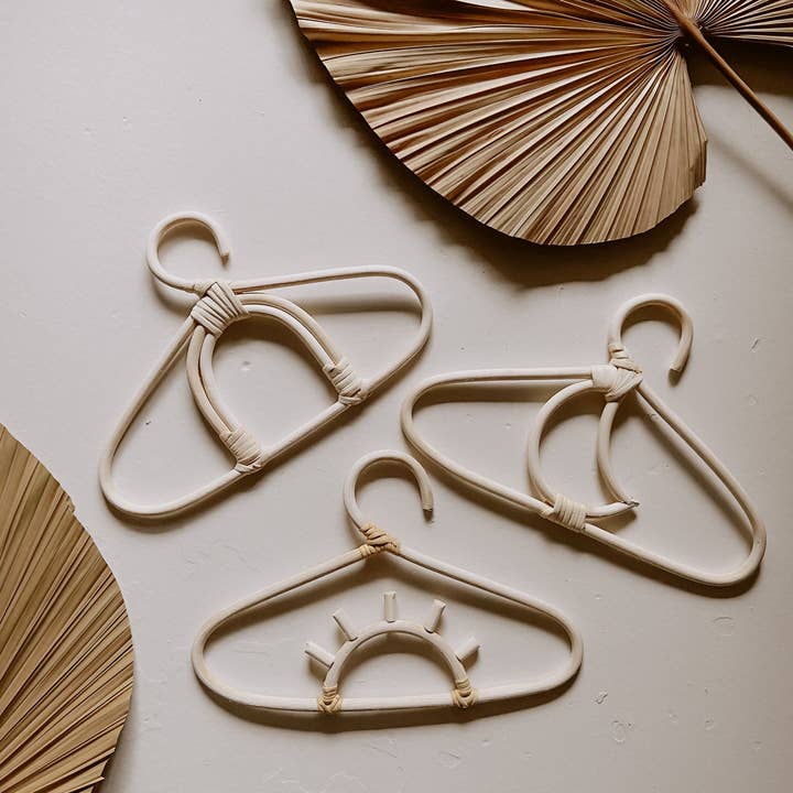 Village Thrive - Wholesale Clothes Hangers - Kids Rattan Hanger Collection