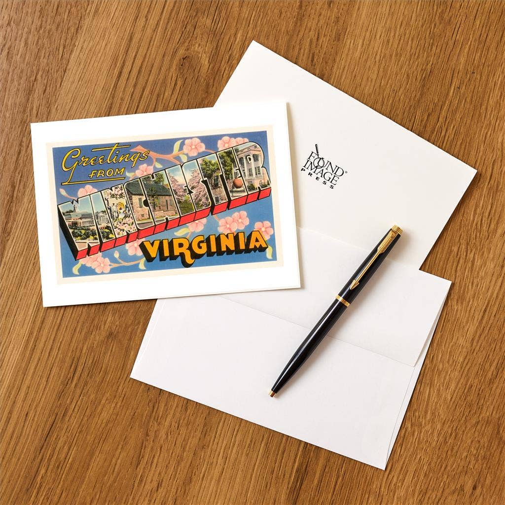 Found Image Press - Wholesale Stationery/Notecard Set - Greeting Card VA-192 Greetings from Winchester1