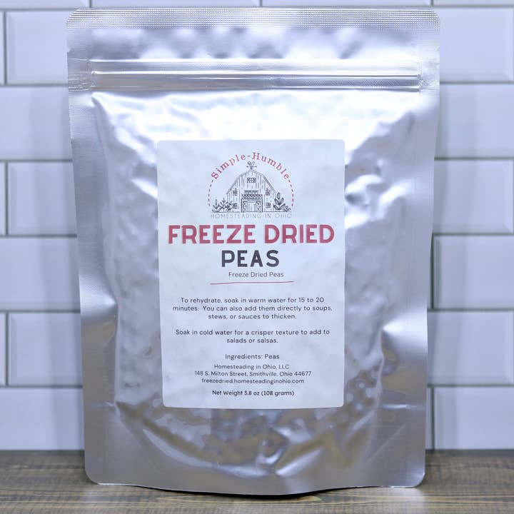 Freeze Dried Peas for wholesale by Homesteading in Ohio LLC
