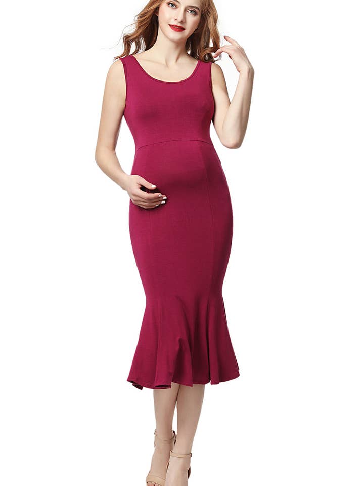 Kimi + Kai Maternity Meerjungfrau-Midikleid „Bria“ für den Großhandel von Kimi and Kai
