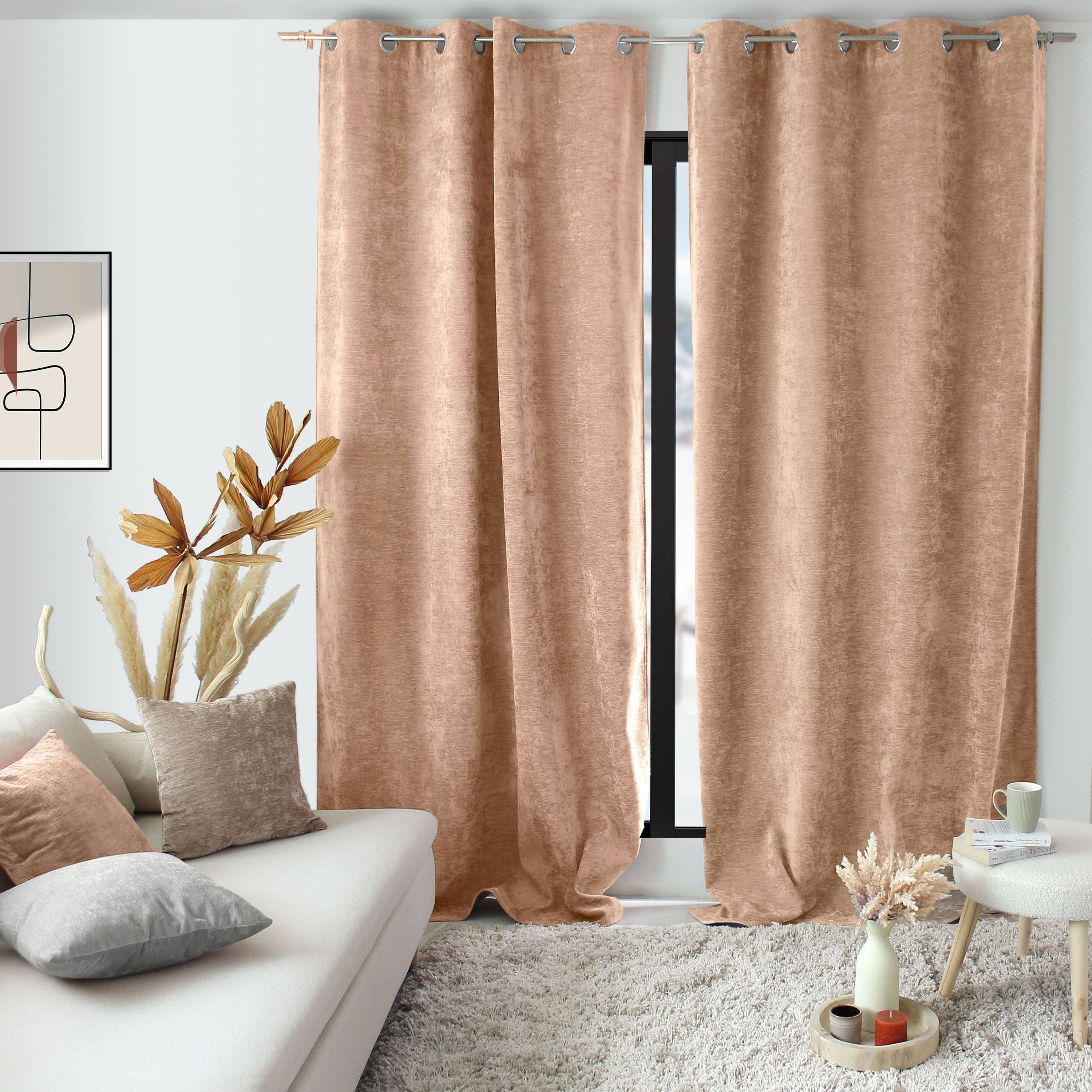 DECOSTARS - CmaDECO - Wholesale Curtain - Thermal Curtain with Eyelets, 140x260cm, Velvet5