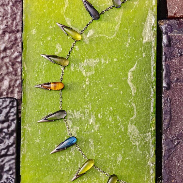 Saber Tooth Necklace in Angora (Silver) and other Purchase Wholesale sabanas y cortinas. Free Returns & Net 60 Terms on Faire trending on Faire.