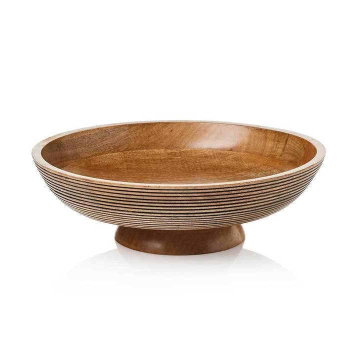 SERRV International - Wholesale Decorative Plate/Dish/Bowl - Kaala Ribbed Pedestal Bowl