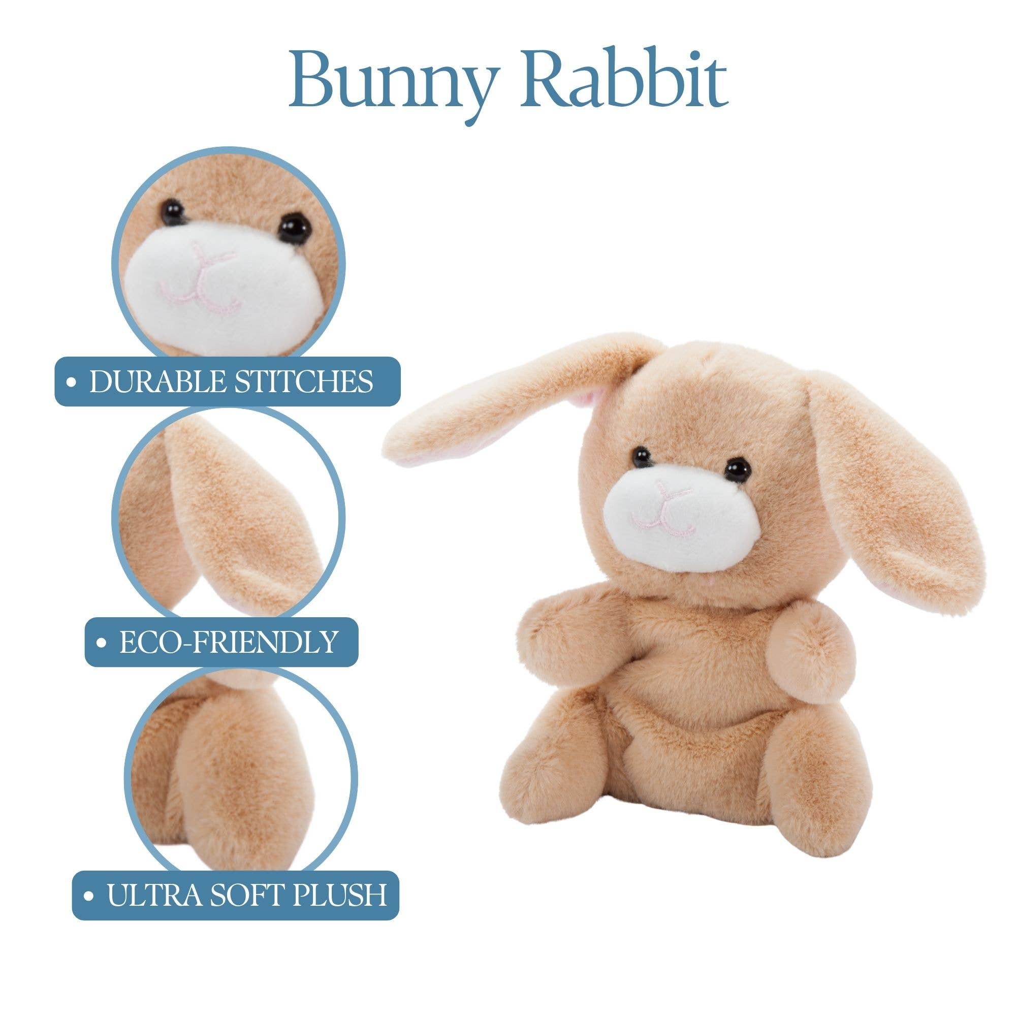 The Petting Zoo - Vendita all'ingrosso Peluche - Bambini e neonati - Coniglietto Nuggetz Tan 6" (15cm)2