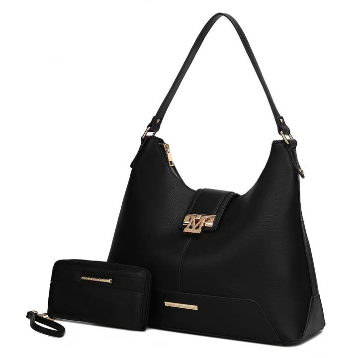 MKF Collection - Wholesale Shoulder Bag - Women's - Graciela Hobo Handbag & Wallet Vegan Leather Women by Mia K