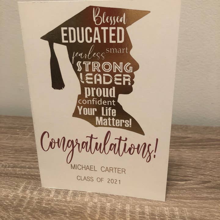 D. Johnson & Co Greetings - Wholesale Graduation Card - Graduate Silhouette Graduation Card3