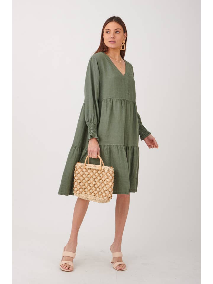 ORNELLA PARIS - Vente Robe – femme - Robe en lin LEL-R52235