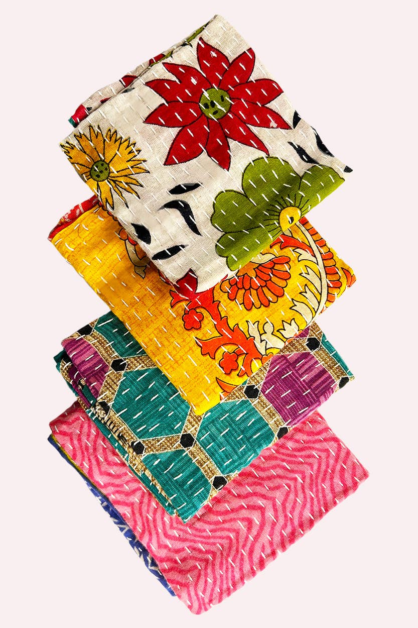 Sevya Handmade – wholesale Dinner & cloth napkin – Kantha Napkins, Set of 44