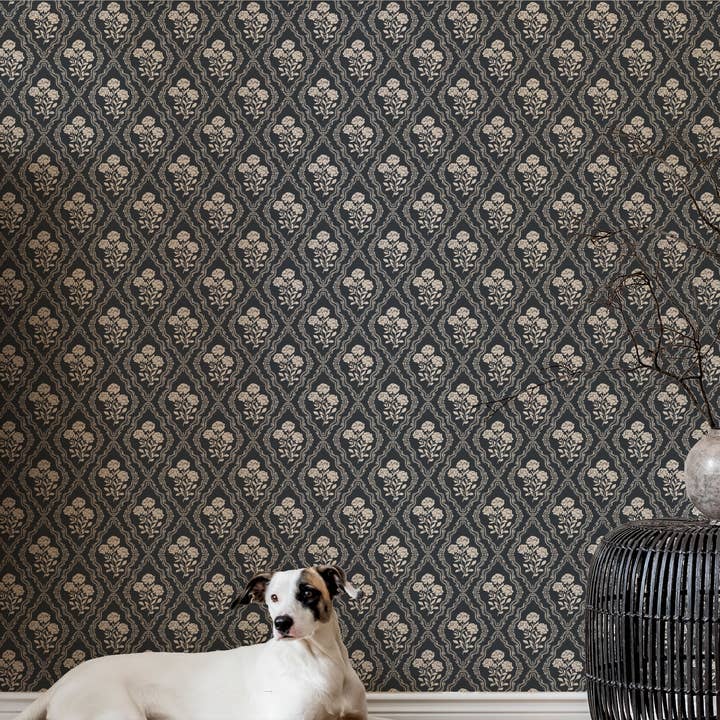 Victorian Bloom in Navy for wholesale by Everett Park