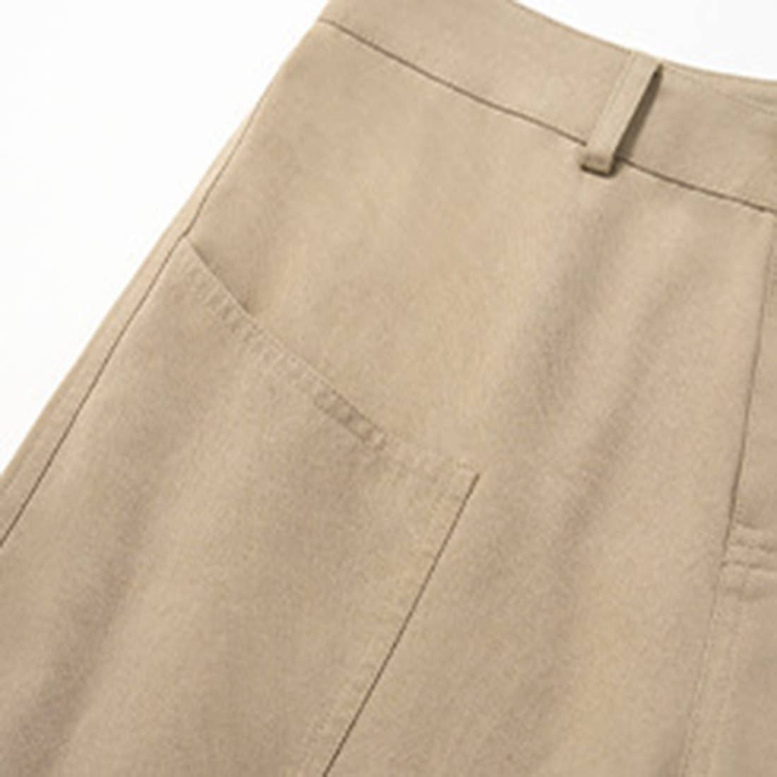 Sodalemon – Calças - Mulher por atacado – Calças Casuais de Perna Larga e Cintura Média em Mistura de Lyocel para Mulher8