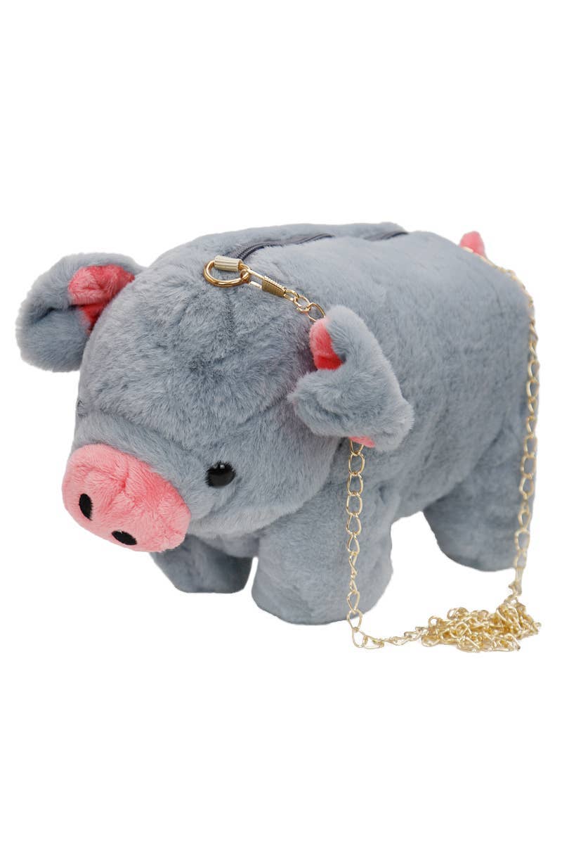 ASSORTED Chubby Piggy Fluffy Faux Fur Crossbody Purse Bag for wholesale on Faire6