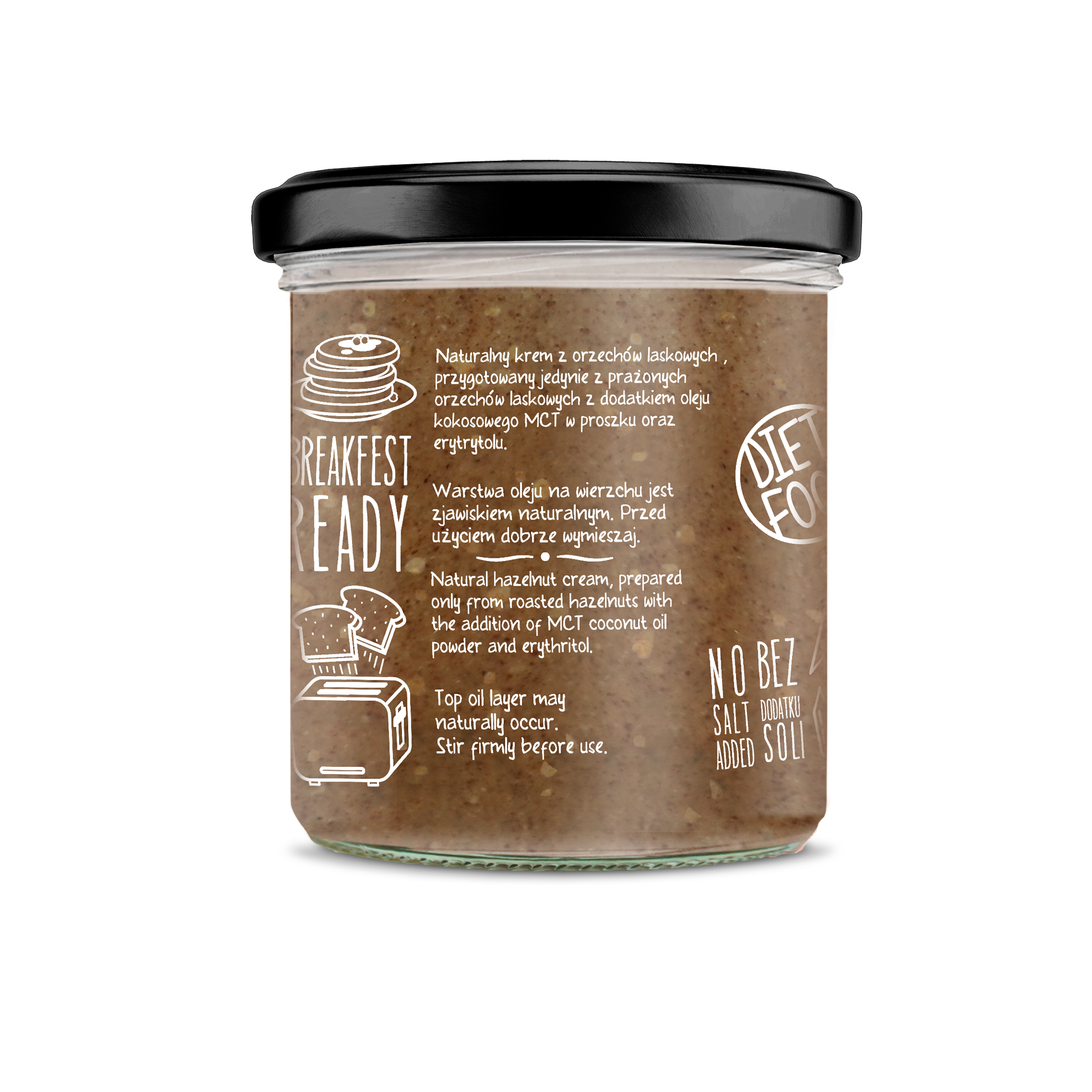 Diet Food – Engroshandel Nøddesmør – Keto hasselnøddeskræm med MCT-olie 300 g1