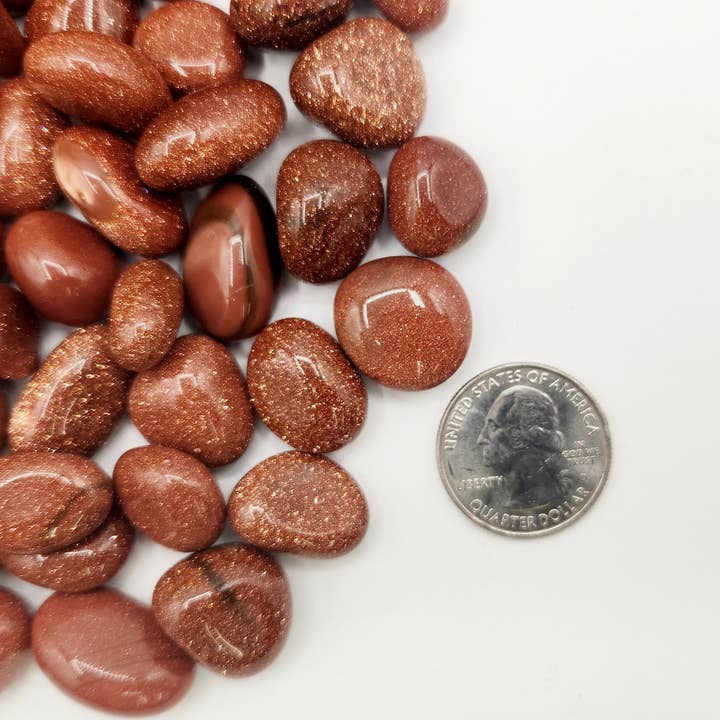 Meraki Gemstones - Wholesale Spiritual Stone/Crystal - Goldstone Tumbled Gemstones 10-20mm (0.5kg/1.1 lbs.)3