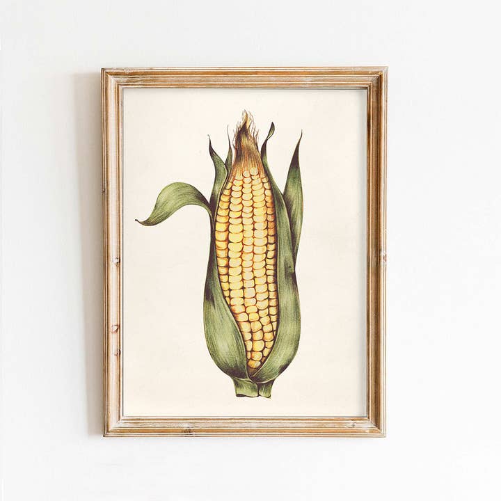 Autumn Corn Vintage Art Print for wholesale by Paper House Print Shop