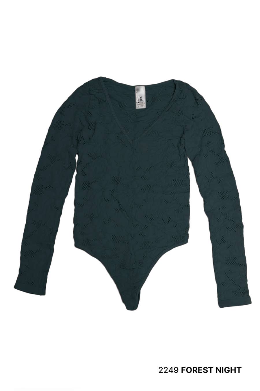 NIKIBIKI - Wholesale Bodysuit - Women's - NS8436 - Lace Textured Bodysuit4