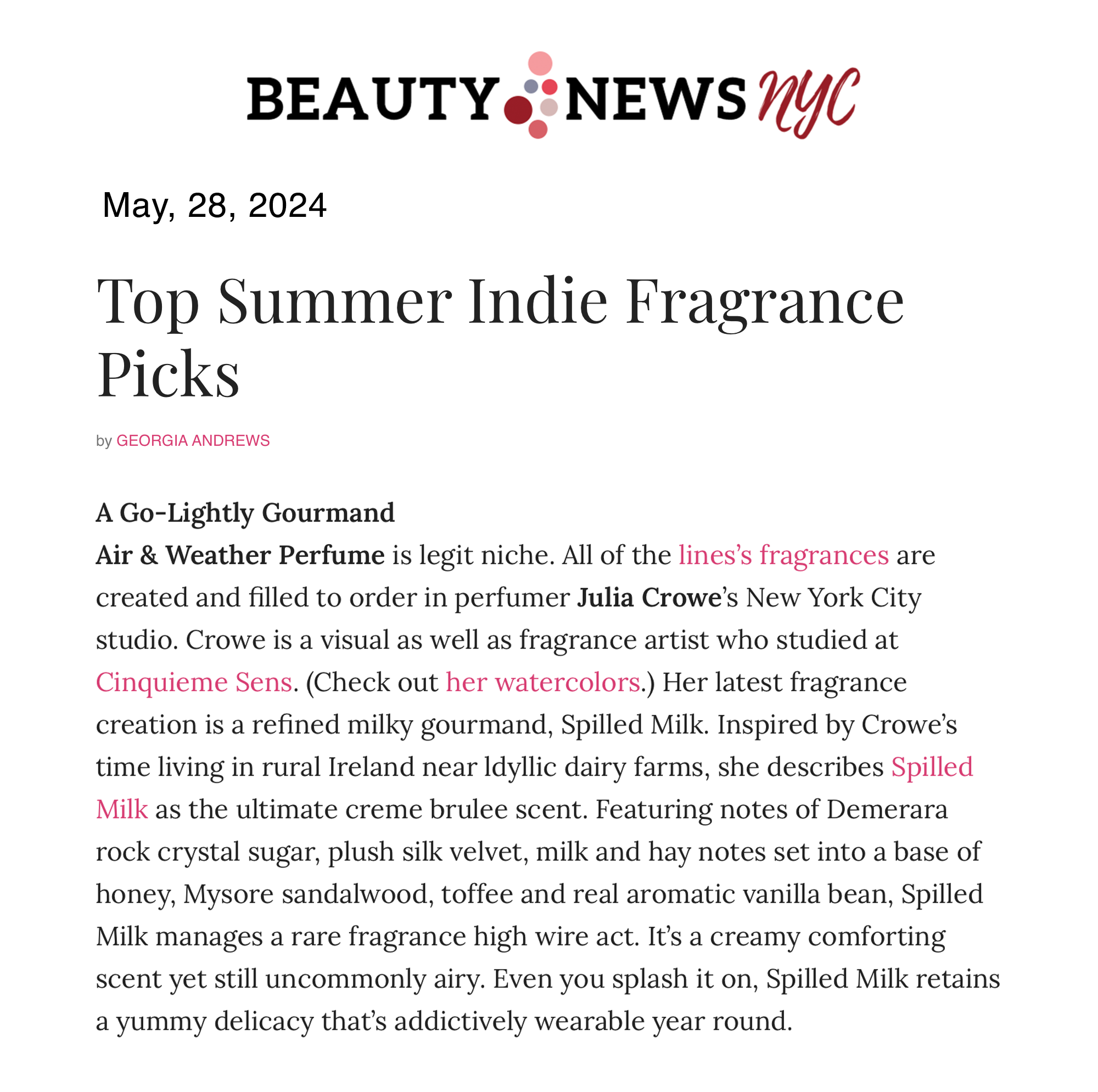 Air & Weather Perfume - Wholesale Perfume/Eau de Toilette - Air & Weather's Spilled Milk Perfume2