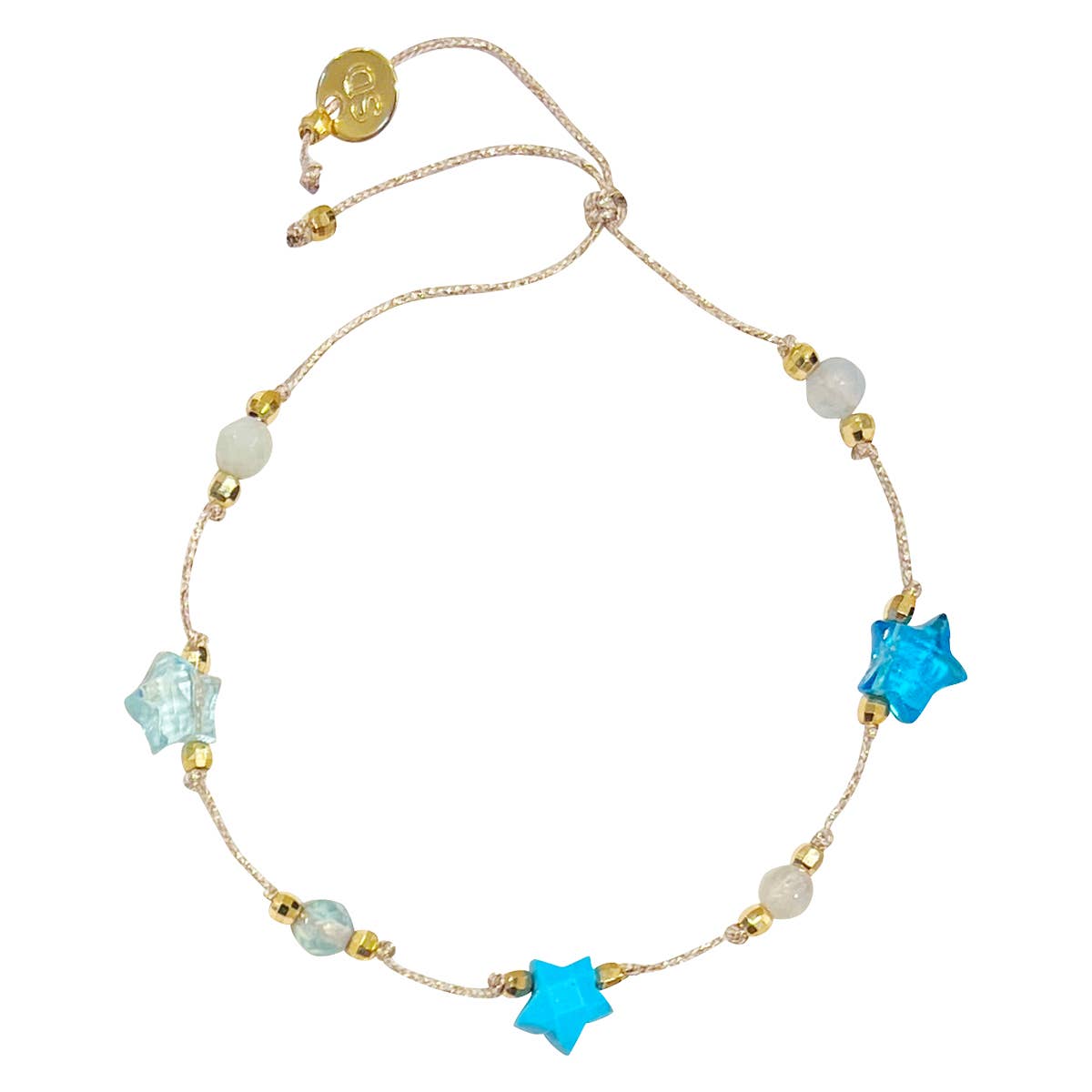 Sophie Deschamps Bijoux – Großhandel Armband mit Charms/Anhängern – Martha Armband mit drei Herzen oder Sternen aus feinen Edelsteinen (BMA63)7