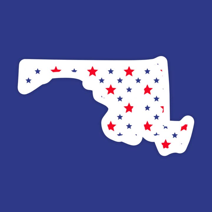 Maryland Stars State Sticker for wholesale by The State Stickers