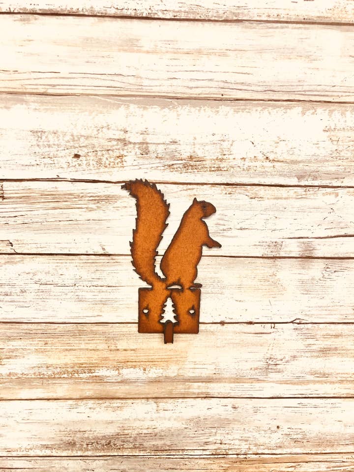 Squirrel Lodge Single Key Hook for wholesale by Universal Ironworks USA