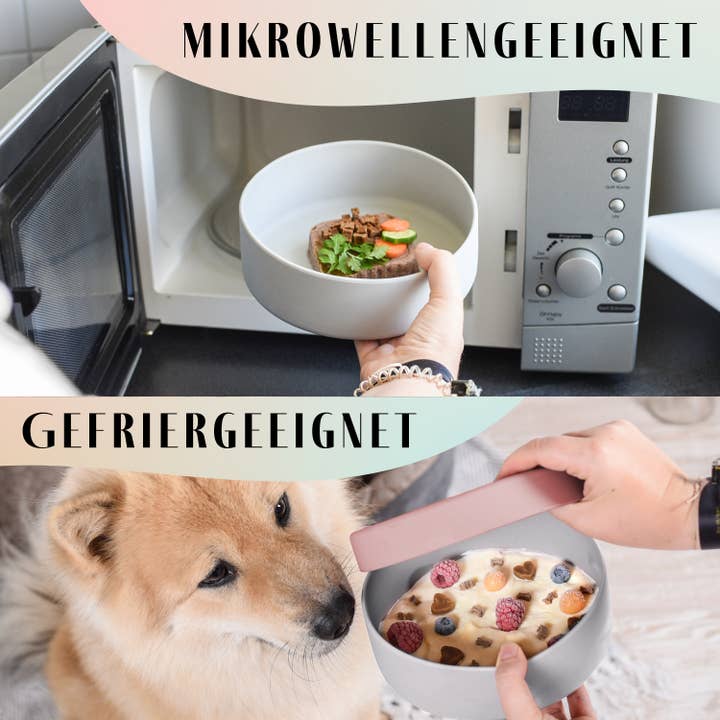 ne&no – Engroshandel Madskål - Kat/hund – ne&no® silikonemadskål med låg til hunde og katte – MIX6