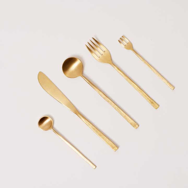 Fleck – wholesale Cutlery set – Wabi Brass Flatware Set