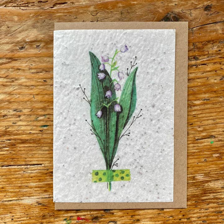 Cartas para plantar 'Muguet' - 5 unidades com sementes de flores silvestres por atacado de Les cartes de Lulu