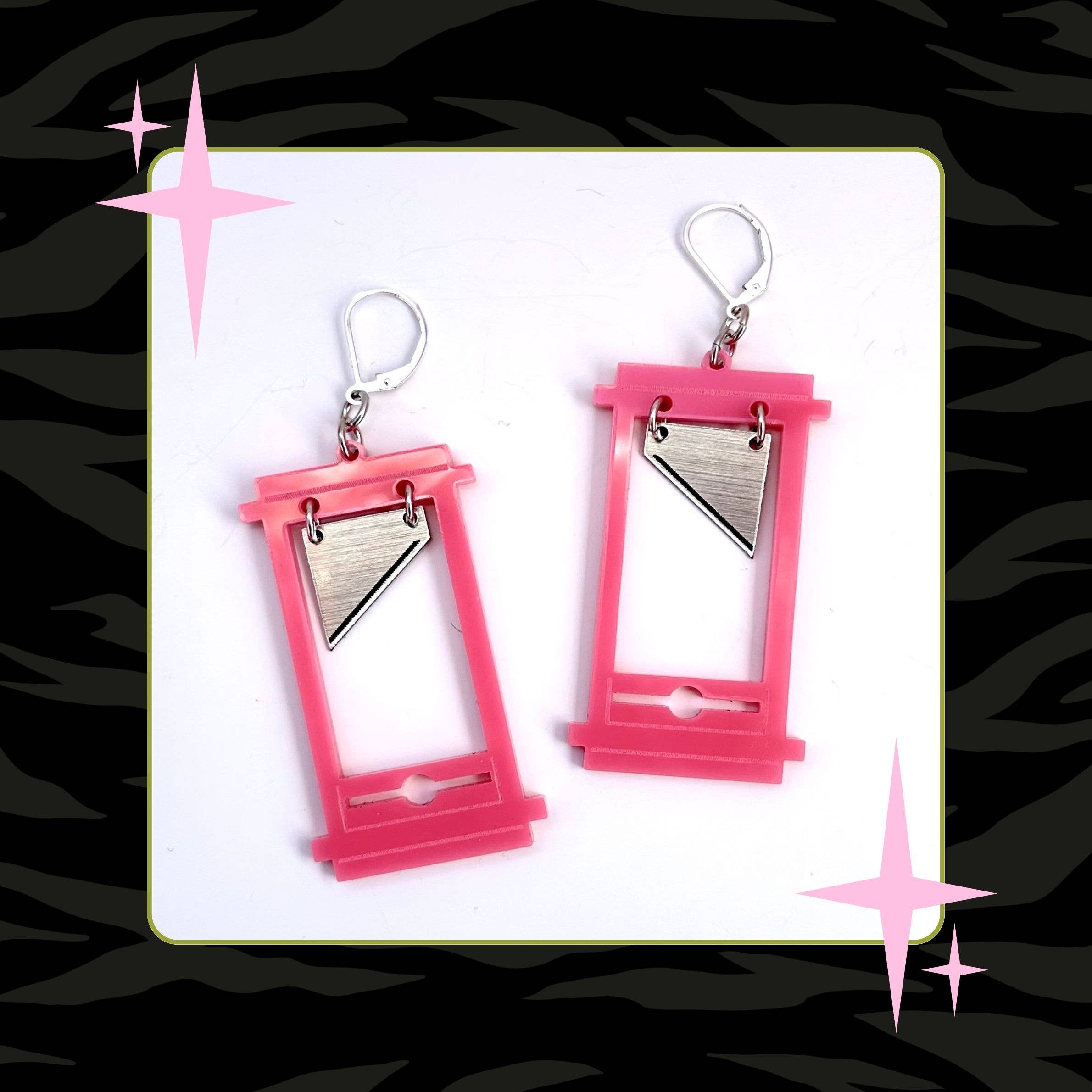 Foolish Fetish - Wholesale Dangle Earrings - Mini Guillotine Earrings : Multiple Colors10