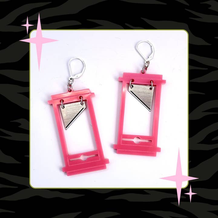 Foolish Fetish - Wholesale Dangle Earrings - Mini Guillotine Earrings : Multiple Colors10