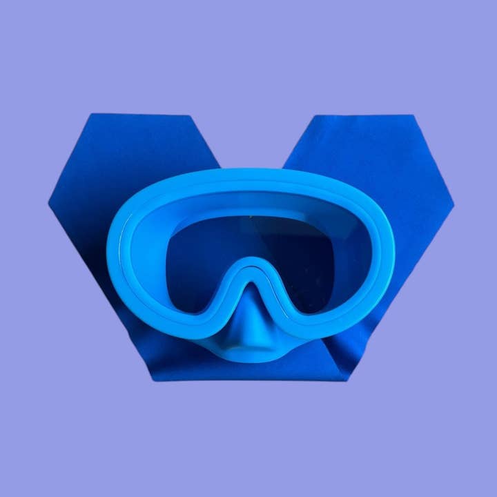 Kinder-Tauchmaske Uni Blau für den Großhandel von Waterplops