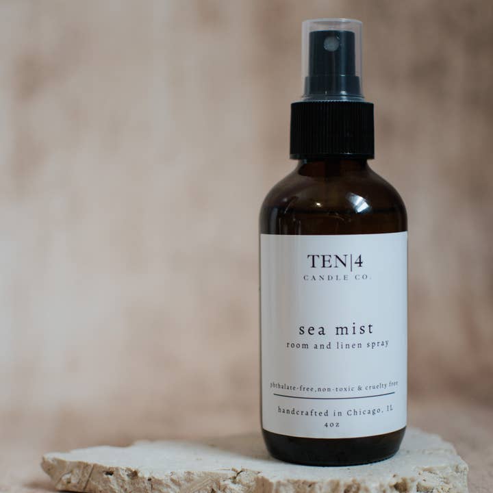 4oz Sea Mist Room & Linen Spray - Clean, Non-toxic for wholesale by TEN|4 Candle Co.
