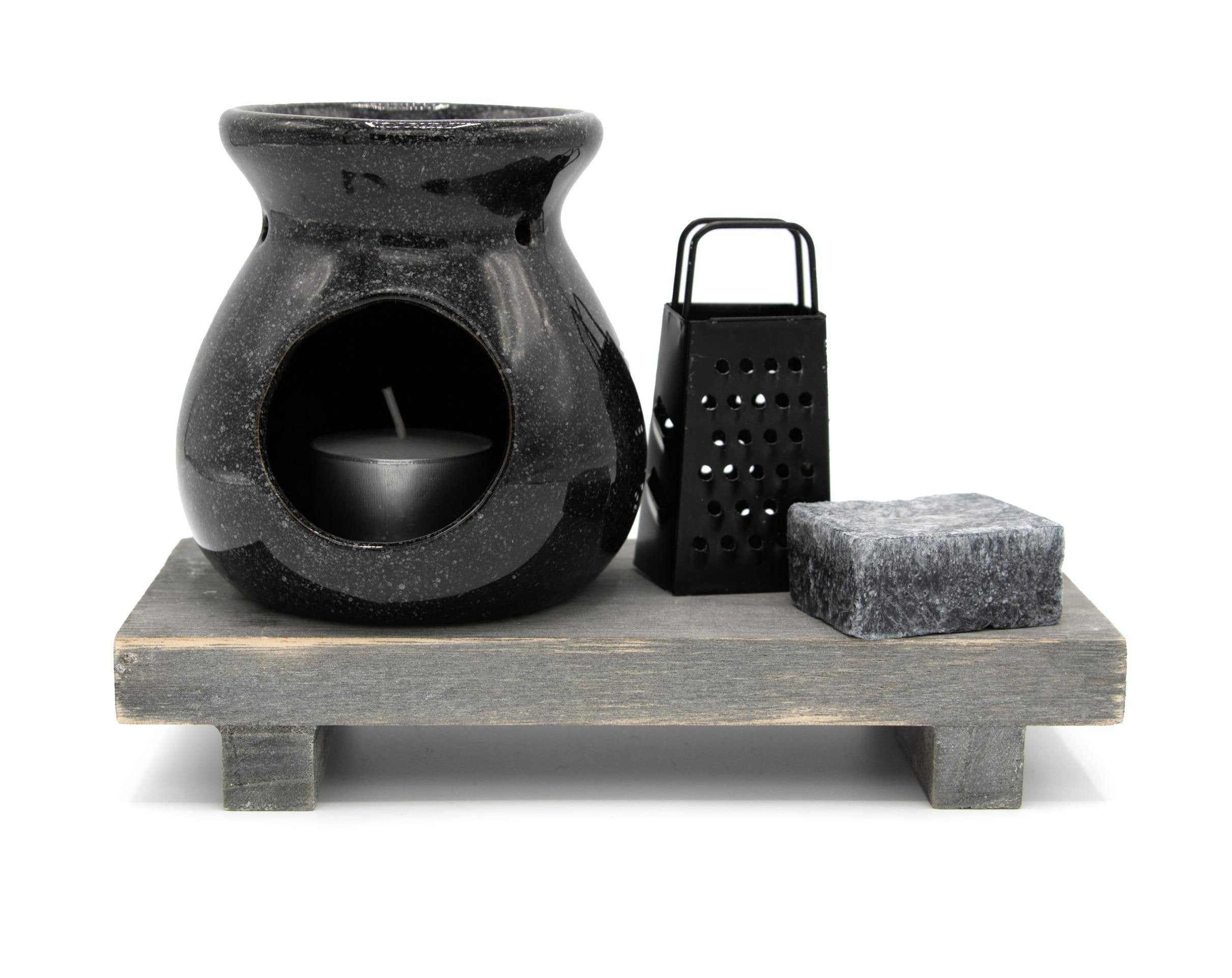 DRYdecorations – wholesale Burkljus – Säsongsgåva med doftljus Vesuvius – brun eller svart5