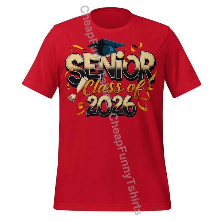 Maglietta unisex retrò Senior Classe del 2026 per la vendita all'ingrosso da parte di Black and Gifted LLC