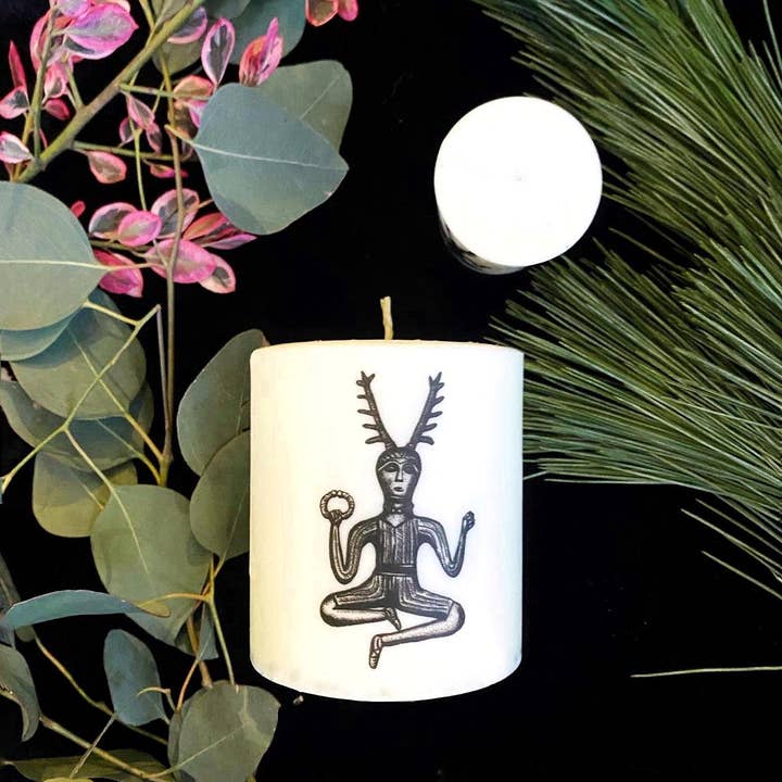 Keven Craft Rituals LLC - Wholesale Pillar candle - Dedication Ritual Art Pillar Candles - White Vegan Soy1