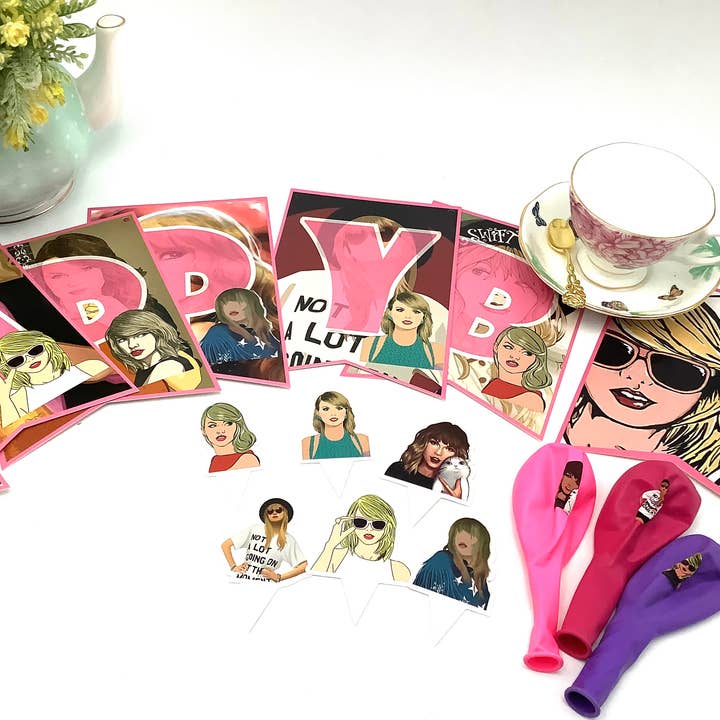 All Little Cute Things - Wholesale Bunting/Garland - Taylor Swift Tea Party Decorations, Banner, Balloons, Decor