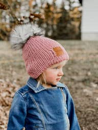 Pink Mama, Dada, & Mini Beanies, Matching Family Beanie Sets for wholesale by The Cozy Life Co