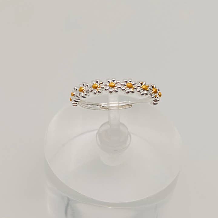 Mio Queena - Wholesale Multi-Stone Ring - Women's Daisy Flower Ring1
