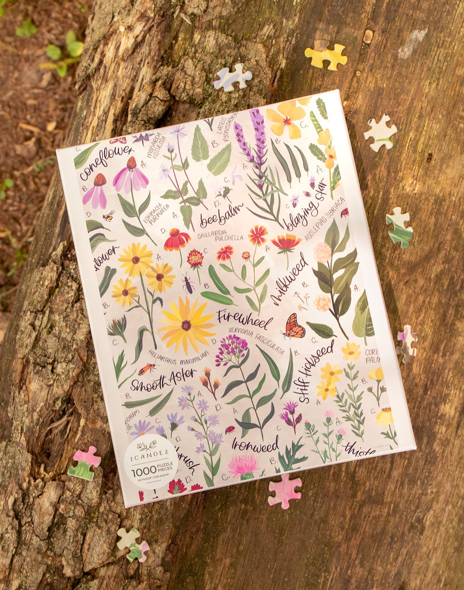 1canoe2 | One Canoe Two Paper Co. - Wholesale Puzzle - Adult - Wildflower Botanicals - 1,000 Piece Jigsaw Puzzle4