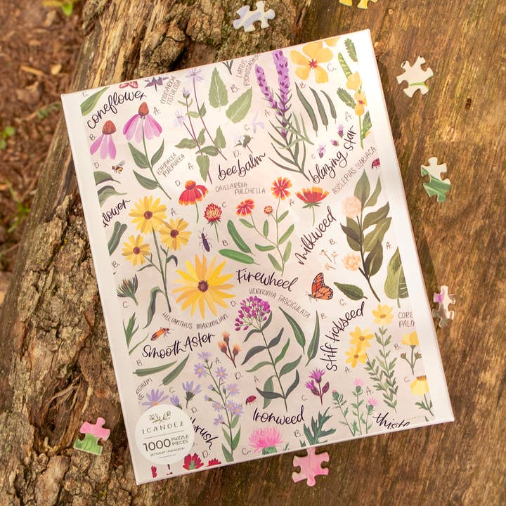 1canoe2 | One Canoe Two Paper Co. - Wholesale Puzzle - Adult - Wildflower Botanicals - 1,000 Piece Jigsaw Puzzle4