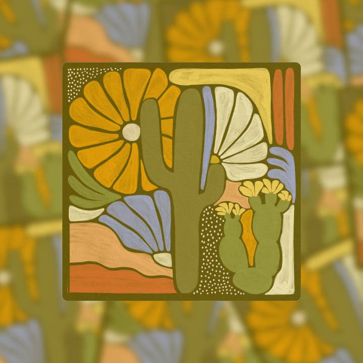 Saguaro Fields - Vinyl Sticker for wholesale by The SoulShine Co.